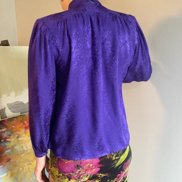Vintage Floral Purple Ungaro Blouse - Picture 3 of 13